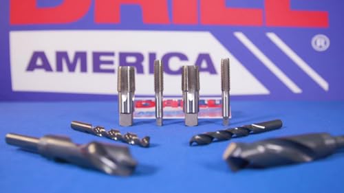 Drill America POU1/4NPTW/DRILL 1/4 Inch Carbon Steel Npt Pipe Tap And 7/16 Inch High Speed Steel Drill Bit Set thumb #8