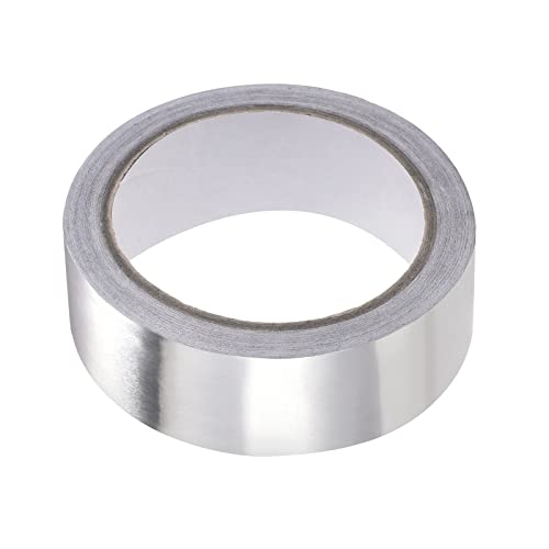 Image of Aluminum Foil Tape Adhesive Metal Tape, [for Sealing Patching Hot Cold HVAC, Duct, Pipe Insulation] - 1 inch /66ft /2.4 Mil /Silver