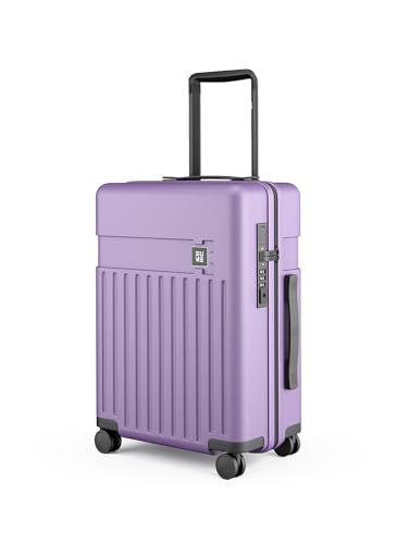 Image of EUME Classic Cabin 55 Cm Trolley Bag Small Size for Travel, Violet Ash | Polycarbonate (PC) 8 Hinomoto Wheels Suitcase | Small Trolley Bag for Luggage