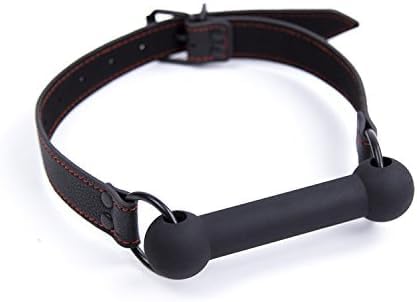 Leather Restraints Ball Mouth Plug Silicone Bondage Ball Gag (H1)