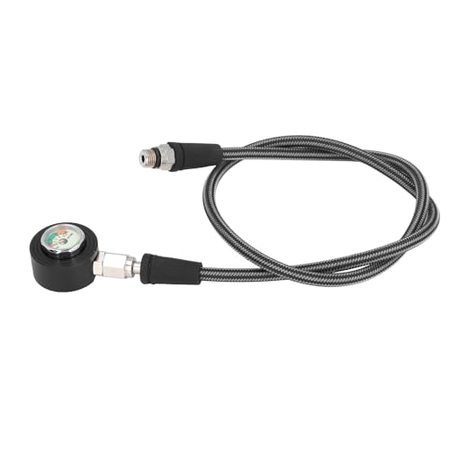 Diving Pressure Gauge, Luminous Design, 360 Degree Rotatable High Performance Diving Accessory for Divers (80cm)