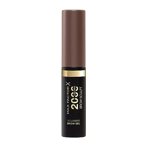 Max Factor 2000 Calorie Volumising Brow Sculpt Gel, Long-Lasting, Plumped & Fuller-Looking Brows, Waterproof, Smudge-Proof