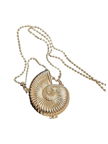 Milumia Women's Seashell Shaped Mini Purse Metallic Shoulder Handbags Party Crossbody Bags