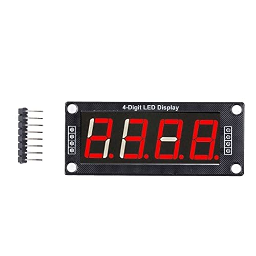 Respicefinem 4Pcs Segment Digital Display Module 4 Bits 7 Segments Clock Module 0. 56 Inch Mra172E Yellow (MRA172A Red)