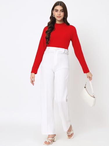 Image of Istyle Can Solid HIgh Neck Full Sleeve Stretchable Slim Fit Top for Women | Tops for Women | high Neck top for Women | Winter Tops for Women