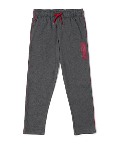 Image of Jockey AB13 Boys Super Combed Cotton Rich Graphic Printed Trackpants with Contrast Side Piping