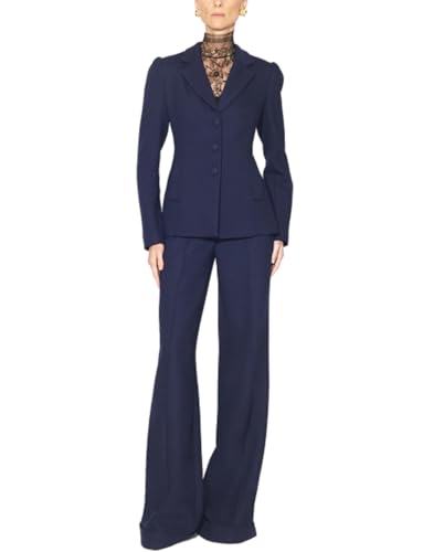 Costume deux pièces femme smoking chic à revers échancré pour bal et business