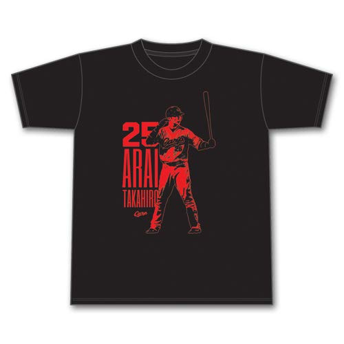 Amazon.co.jp: 広島東洋カープ 栄光の新井Tシャツ 黒 ブラック 新井