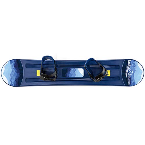 Lucky Bums Kids Boys Girls Youth Training Plastic Snowboard, 120cm, Blue (Renewed)