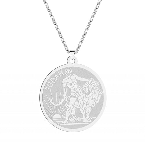 Collier juif de Hanoucca Lion de Juda pendentif pour homme