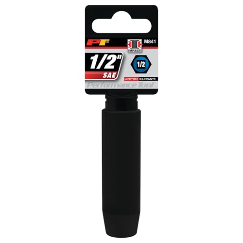 Image of Performance Tool M841, 1 /2-Inch Drive 1 /2-Inch 6pt Deep Wall Impact Socket - Chrome Vanadium Steel
