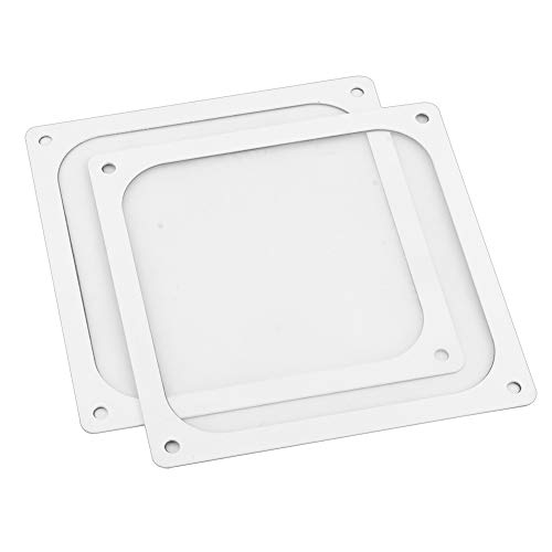 S SIENOC 2 x 120mm Filtro de Polvo Filtro de Ventilador de Ordenador Cubierta Antipolvo Negra de Magnético PVC Malla de Ordenador (2 x 120mm, Blanco)