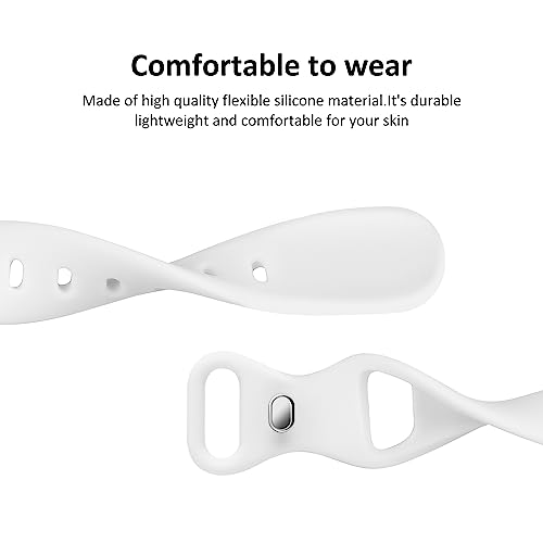Image of Thin Slim Band Compatible with Apple Watch 38mm 40mm 41mm 42mm 44mm 45mm 46mm 49mm, Replacement Silicone Sport Strap for iWatch Series 11 /10 /9 /8 /7 /6 /5 /4 /3 /2 /1 Ultra SE Women Men, White