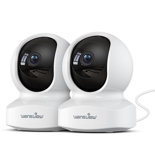 wansview Camara Vigilancia WiFi Interior - 2K Camaras Vigilancia Domicilio WiFi 360° para Perros, Seguimiento del Movimiento, Detección de Humano, Grabación Continua, Audio Bidireccional