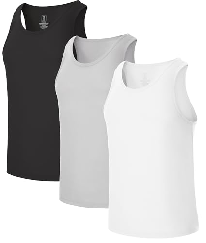 BAMBOO COOL Men's Moisture Wicking Tank Tops (3-Pack)