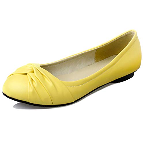 Gicoiz Round Toe Flats Womens Slip On Work Dolly Shoes