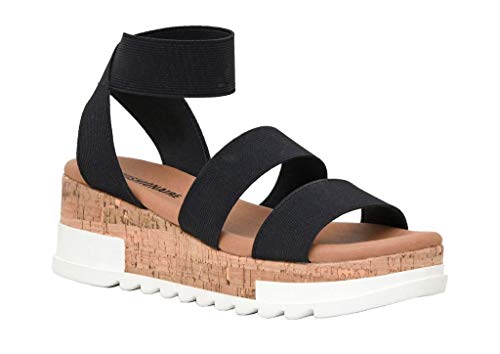CUSHIONAIRE Women's Naomi Cork Wedge Sandal +Wide Widths Available
