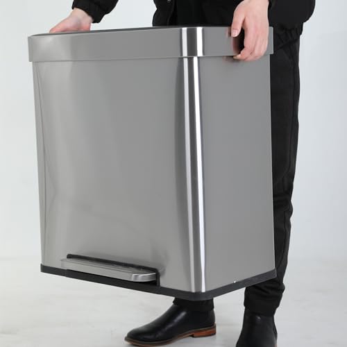 Basurero de Cocina BLKMTY 60L con Pedal y Doble Cubo