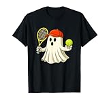 funny ghost tennis player halloween tennis trainer coach maglietta
