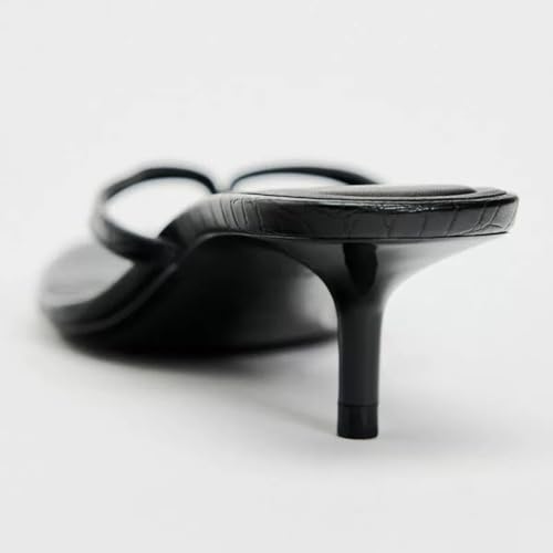 Women's Kitten Heel Flip Flops Thong Slide Sandals4