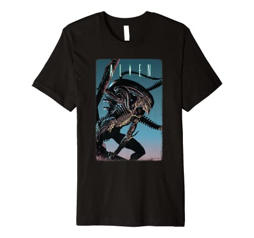 Alien Xenomorph Illustrated Poster Premium T-Shirt