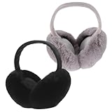 PartyKindom 2 Stück Warme Ohrenschützer Damen Weiche Kunstfell Earmuffs für Winter Gemütlich...