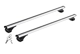 Barres Toit Rails 1 Paire De Barres Toit Pour Véhicules Avec Rails Longitudinaux, Barre Transversale 120cm, Support Bagages Serrure Antivol Galeries Toit