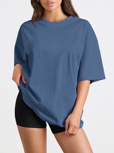 Image of Trendy Queen Womens Oversized T-Shirts Short Sleeves Workout Tops | Casual Summer Gym Tees Plus Size Fashion Clothes 2026