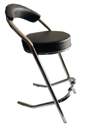 APPLE FURNITURE Bar Stool/Kitchen Chair (Black, Set of 1) | Heavy Duty Joint Free Base | ISO Certified Company (Kitchen Stool for Cooking)