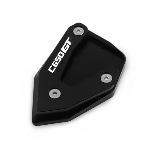に適合するC600 スポーツ C650GT 2012-2023用 オートバイCNCキックスタンド延長パッドフットサイドスタンド延長プレート(Black)