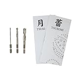 スターエム 竹あかり四季 竹用ドリル3/6/9mm＋図柄紙4種入セット 蕾・風・月・凛 多種材への穴あけ可能 No.601S