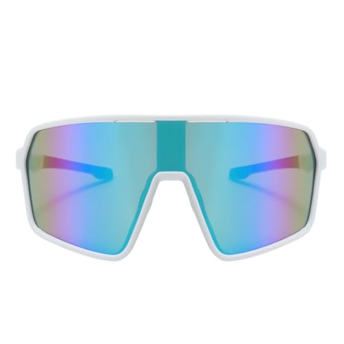 LJCZKA Sports Sunglasses for Women Men Oversized Square Frame Eyewear for Cycling Running Driving with UV400 Protection - Image 2