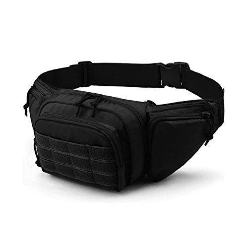 DMAIP Tactical Gun Case Concealed Pistol Pouch Carry Waist Bag Portable Handgun Holster Soft Pistol Cases (Black)