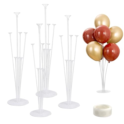 5 PCS Balloon Stand Kit Balloon Stick Decoration Balloons Cup Reusable Clear Table Balloons Stand for Party Wedding Birthday Graduation Christmas Anniversary Decoration Supplies