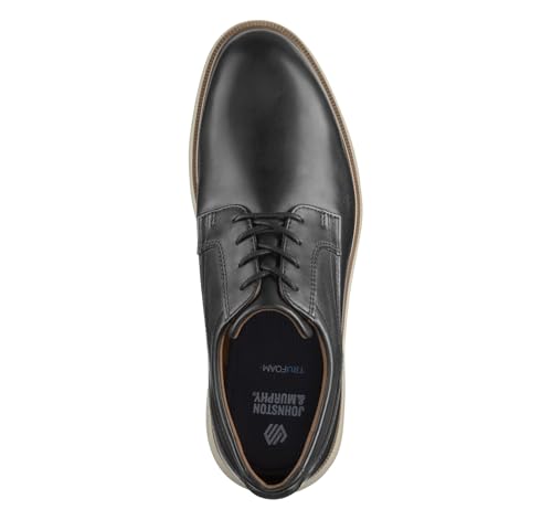 Johnston & Murphy Men's Arnett Plain Toe Lace-Up Oxford, Black Full Grain, 8.5 M2