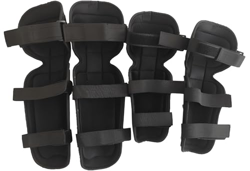 Image of ELTRON TURBO Imported Breathable Adjustable Elbow & Knee Guard Pads Brace Attractive PROTACTIVE Bikers and Riders Motorcycle Protector Free Size Black Green Color Design (2Pc Elbow And 2pc Knee Pads)