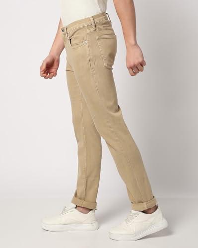 Image of Gap Men Skinny Fit Solid Print Mid Rise Lightlyly Washeded Jeans