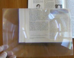 Miniatura 4 de Lupa grande de 8.3 x 11.75 pulgadas con lente Fresnel de página completa, planes de TV de proyección para horno solarbricolaje (1 paquete de lente