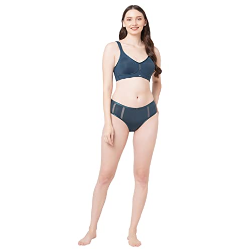 Image of SOIE Women Full Coverage Minimiser Bra with High Waist Brief Set