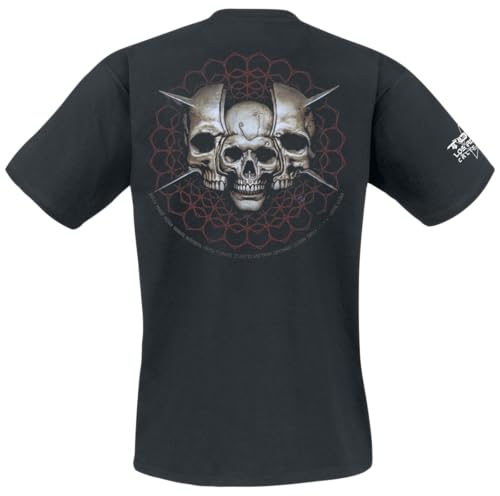 Tool Skull Spikes Hombre Camiseta Negro XL