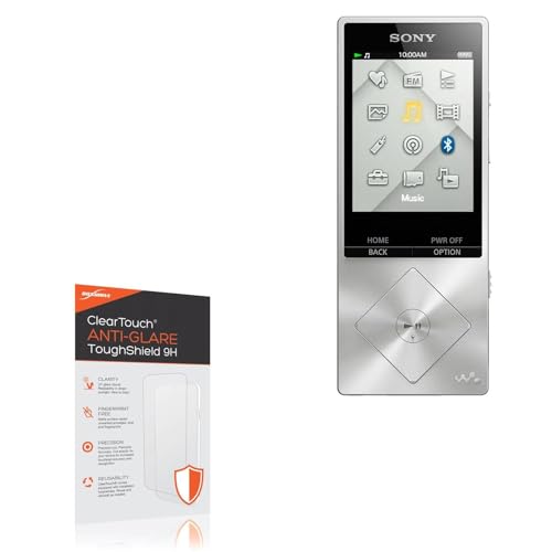 BoxWave Screen Protector Compatible with Sony NWZ-A17 - ClearTouch Anti-Glare ToughShield 9H (2-Pack), Anti-Glare 9H Tough Flexible Film Screen Protector