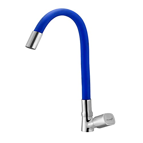 Prestige Dixy Flexible Swan Neck Blue Pillar Tap Faucet (Deck Mount Installation Type)