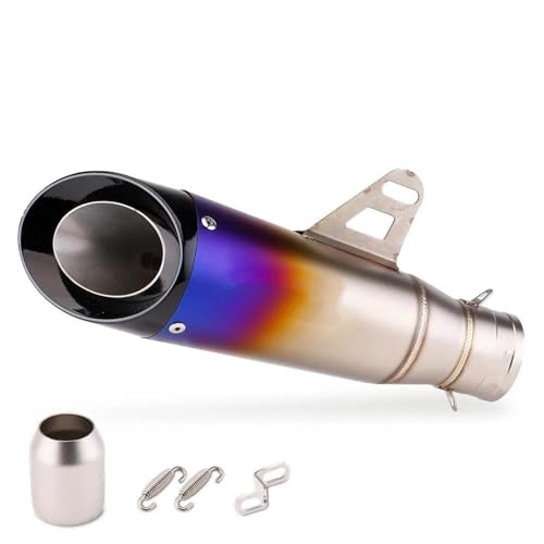 Auspuffendrohr Motorräder 335 Mm Lang Passend Für Kawasaki Für Ninja Z900 Für Honda CB650R Für Yamaha R3 51 Mm Auspuff(D)