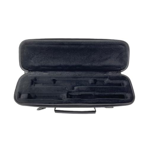 yinfente Carbon Fiber Flute Case with 900D Oxford Cloth Accessories Bag Two-way Zipper,Adjustable Wide Straps Portable and Waterproof for 16 17 Hole Flute