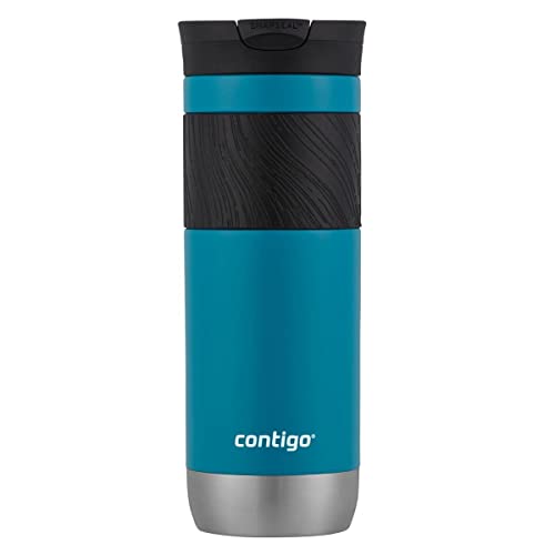 Contigo Byron 2.0 vaso térmico, vaso aislante de acero inoxidable con cierre Snapseal, termo de café, 100 % antiderrame, tapa apta para lavavajillas, sin BPA, mantiene el calor hasta 7 horas, 590 ml