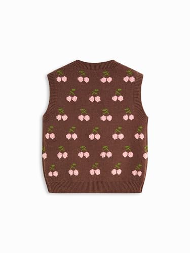 Image of CIDER Sweater Vest Women Sleeveless Cropped Sweaters Cute Graphic Tank Tops Old Money Clothes Fall Outfits