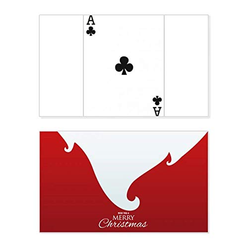 Carte de Noël Club A Playing Cards Pattern avec vœux vintage