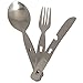 Set CUBIERTOS Camping Acero inoxidable 3p piezas | Vajilla de exteriores para Camping, senderismo, caza, pesca