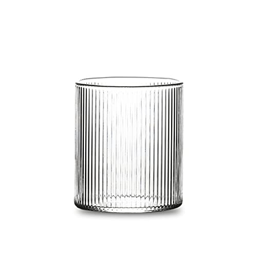 LyzqxHL Bicchieri, 1 bicchiere in vetro isolante dal design verticale - Tazza creativa trasparente resistente al calore for acqua, tè e vino | Uso domestico