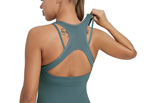 Image of RUNNING GIRL Tank Tops with Built in Bras,Workout Racerback Tank Tops for Women Athletic Yoga Top